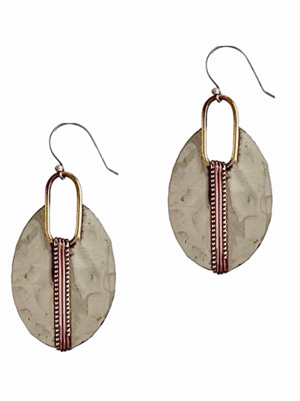 🍋2/$30 New Handcrafted Hammered Drop Earrings